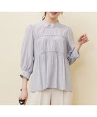 【エニィ スィス/any SiS】の【洗える】シャーリングシアー ブラウス ライトブルー|ID: prp329100004541672 ipo3291000000032575345