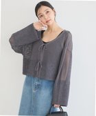 【アースミュージックアンドエコロジー/earth music&ecology】のカールヤーンメッシュカーディガン Charcoal Gray|ID: prp329100004541789 ipo3291000000032089874