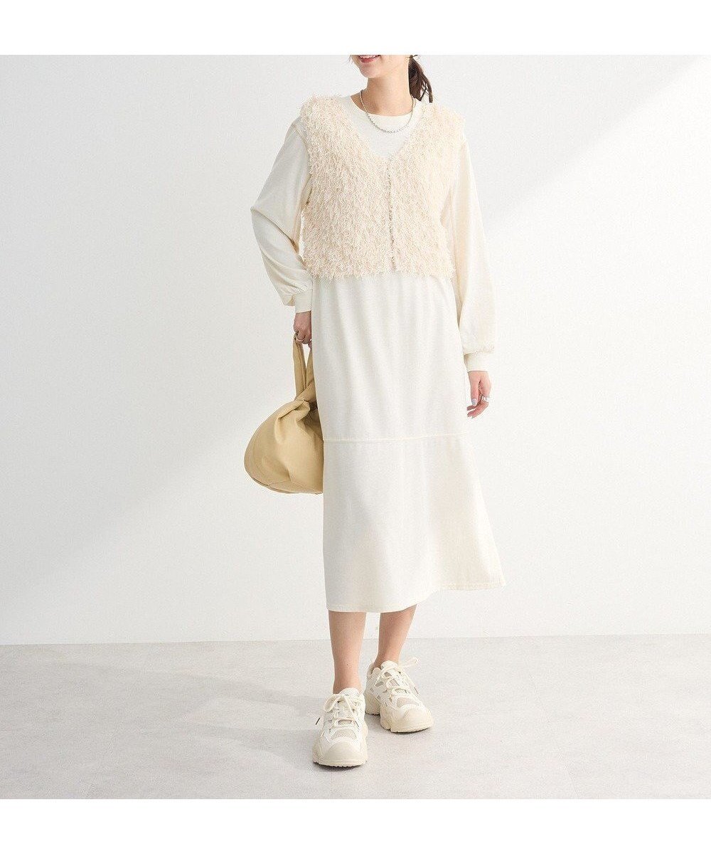 【グリーンパークス/Green Parks】のSET2点ベスト+配色ステッチワンピース 人気、トレンドファッション・服の通販 founy(ファニー) 　ファッション　Fashion　レディースファッション　Fashion for Women　アウター　Coat / Outerwear Collection　おすすめ　Recommended / Our Picks　ベスト　Vest, Waistcoat　ポケット　Pocket, Pocket Detail　ロング　Long, Long-Length　夏　Summer　春　Spring　S/S・春夏　SS, Spring/Summer, Warm Season　 other-1|ID: prp329100004541811 ipo3291000000032667364