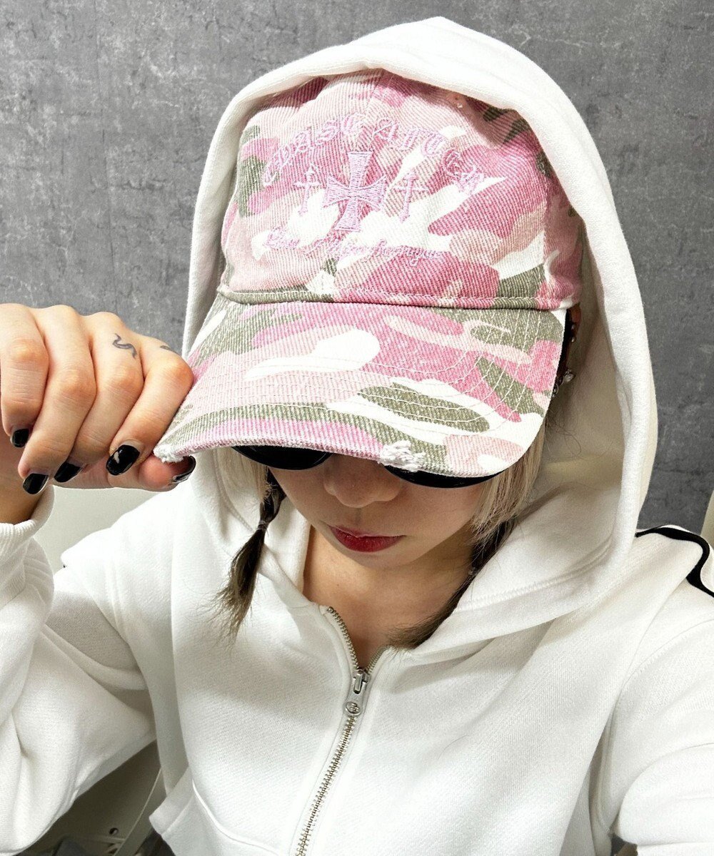 【ウィゴー/WEGO】のクロス刺繍カモフラキャップ インテリア・キッズ・メンズ・レディースファッション・服の通販 founy(ファニー) 　ファッション　Fashion　レディースファッション　WOMEN　帽子　Hats　おすすめ　Recommend　キャップ　Cap　シンプル　Simple　スマホ　Smartphone　トレンド　Trend　帽子　Hat　柄4|ID: prp329100004541848 ipo3291000000032279584
