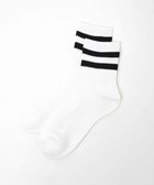 【ウィゴー/WEGO】の2ラインソックス ホワイト|ID: prp329100004541860 ipo3291000000032090395