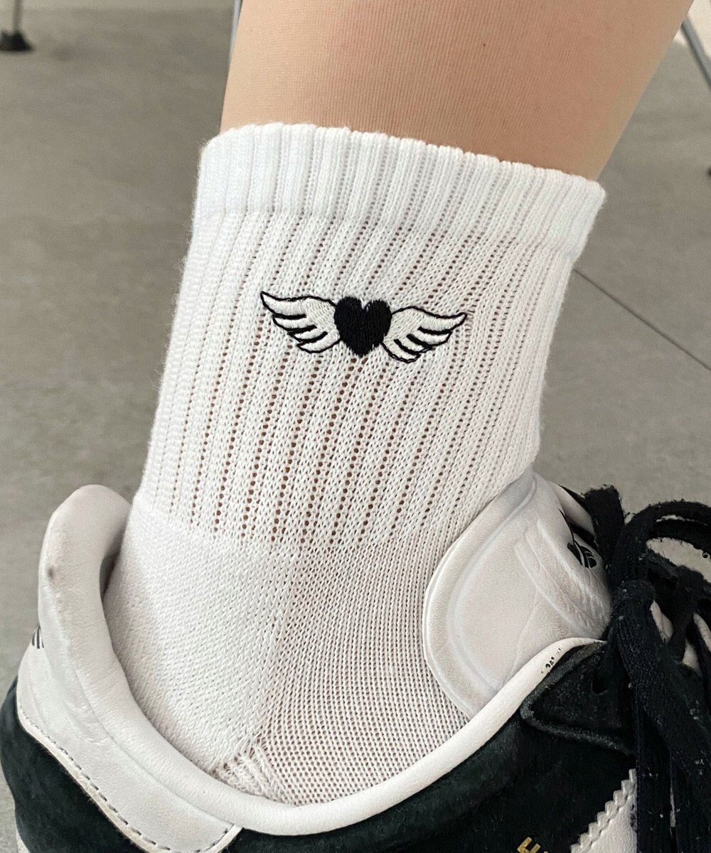 【ウィゴー/WEGO】のモチーフ刺繍アンクル底パイルソックス インテリア・キッズ・メンズ・レディースファッション・服の通販 founy(ファニー) 　ファッション　Fashion　レディースファッション　WOMEN　ソックス　Socks　レッグウェア　Legwear　おすすめ　Recommend　アンクル　Uncle　サンダル　Sandals　シンプル　Simple　スニーカー　Sneakers　スマホ　Smartphone　ソックス　Socks　モチーフ　Motif　ワンポイント　One Point　夏　Summer　柄4|ID: prp329100004541866 ipo3291000000032090431