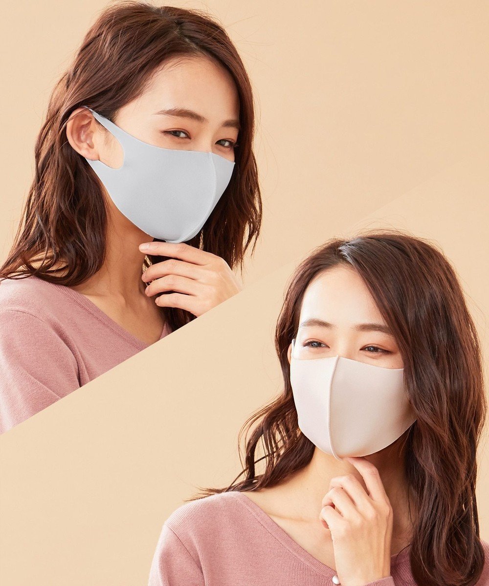 【エニィ スィス/any SiS】の【2SET】3DFIT フェミニン マスク インテリア・キッズ・メンズ・レディースファッション・服の通販 founy(ファニー) 　ファッション　Fashion　レディースファッション　Fashion for Women　おすすめ　Recommended / Our Picks　イエロー　Yellow　コンパクト　Compact, Small Size　ストレッチ　Stretch, Stretchy Fabric　フィット　Fit, Slim Fit　フェミニン　Feminine, Girly　吸水　Absorbent, Quick-Dry　抗菌　Antibacterial, Bacteria-Resistant　日本製　Made In Japan　ピンク×グレー|ID: prp329100004541884 ipo3291000000033710039