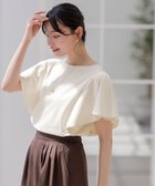 【エニィ スィス/any SiS】の【接触冷感・UVケア】着映えフリルスリーブ カットソー アイボリー|ID: prp329100004541927 ipo3291000000034295467