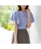 【エニィ スィス/any SiS】の【接触冷感・UVケア】着映えフリルスリーブ カットソー ブルー|ID: prp329100004541927 ipo3291000000034295471