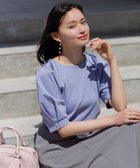 【エニィ スィス/any SiS】の【接触冷感・UVケア】着映えタックスリーブ カットソー ブルー|ID: prp329100004541931 ipo3291000000034295477