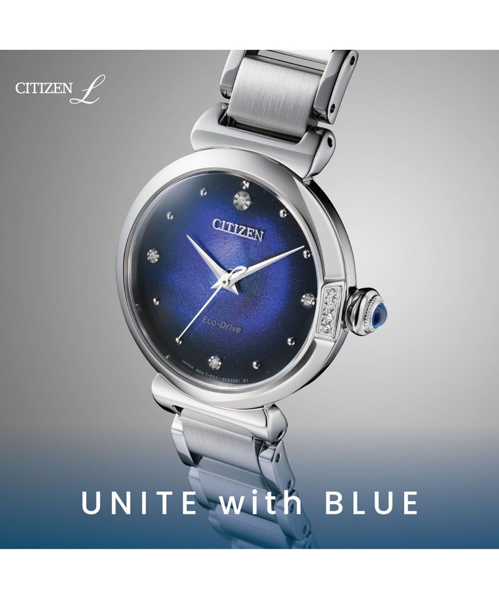 【シチズン/CITIZEN】の【CITIZEN ブランド横断企画】「UNITE with BLUE」シチズンエル限定モデル EM1060-87 インテリア・キッズ・メンズ・レディースファッション・服の通販 founy(ファニー) 　ファッション　Fashion　レディースファッション　WOMEN　腕時計　Watch　ガラス　Glass　ダイヤモンド　Diamond　時計　Clock　フェイス　Face　ブルー|ID: prp329100004541941 ipo3291000000032090954