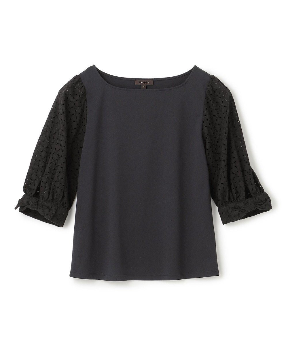 【トッカ/TOCCA】の【洗える・UVカット・消臭】CARAMEL WRAPPING トップス インテリア・キッズ・メンズ・レディースファッション・服の通販 founy(ファニー) 　ファッション　Fashion　レディースファッション　Fashion for Women　トップス・カットソー　Cut & Sew Tops　シャツ・ブラウス・オフィスカジュアル　Elegant Blouses & Button-Ups　ロングTシャツ・Tシャツ　Longline T-Shirts & Tees　カットソー・ベーシックTシャツ　Cut-and-Sewn Tops / Stretch Tees & Basics　カットソー　Cut and Sewn Top　夏　Summer　春　Spring　S/S・春夏　SS, Spring/Summer, Warm Season　洗える　Machine Washable　ブラック系|ID: prp329100004541947 ipo3291000000032090990