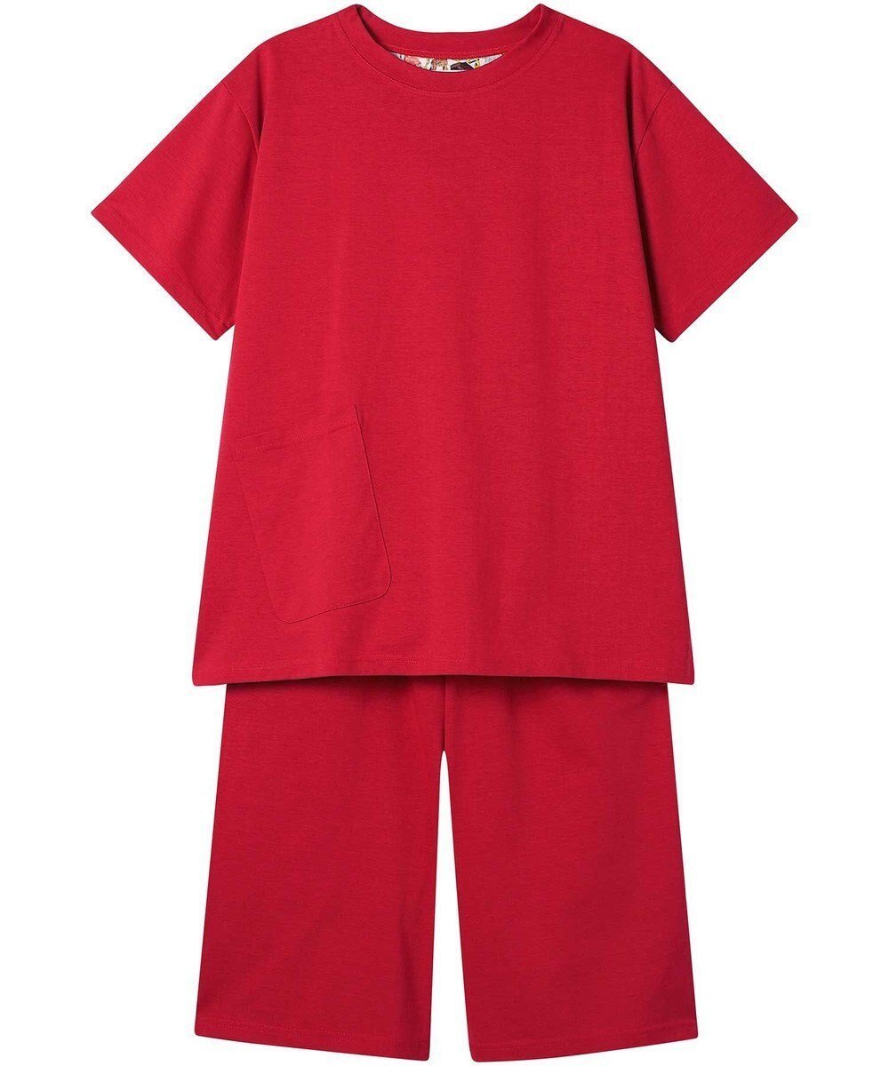【ウンナナクール/une nana cool】の【綿100%】シルケット天竺半袖パジャマ MADE WITH LIBERTY FABRIC インテリア・キッズ・メンズ・レディースファッション・服の通販 founy(ファニー) 　ファッション　Fashion　レディースファッション　Fashion for Women　トップス・カットソー　Cut & Sew Tops　シルケット　Silket, Silky Cotton　パジャマ　Pajamas, Sleepwear　プリント　Print, Printed Pattern　ボトム　Bottoms, Lower Wear　ポケット　Pocket, Pocket Detail　半袖　Short Sleeve, Half Sleeve　おすすめ　Recommended / Our Picks　RE|ID: prp329100004541973 ipo3291000000032091136