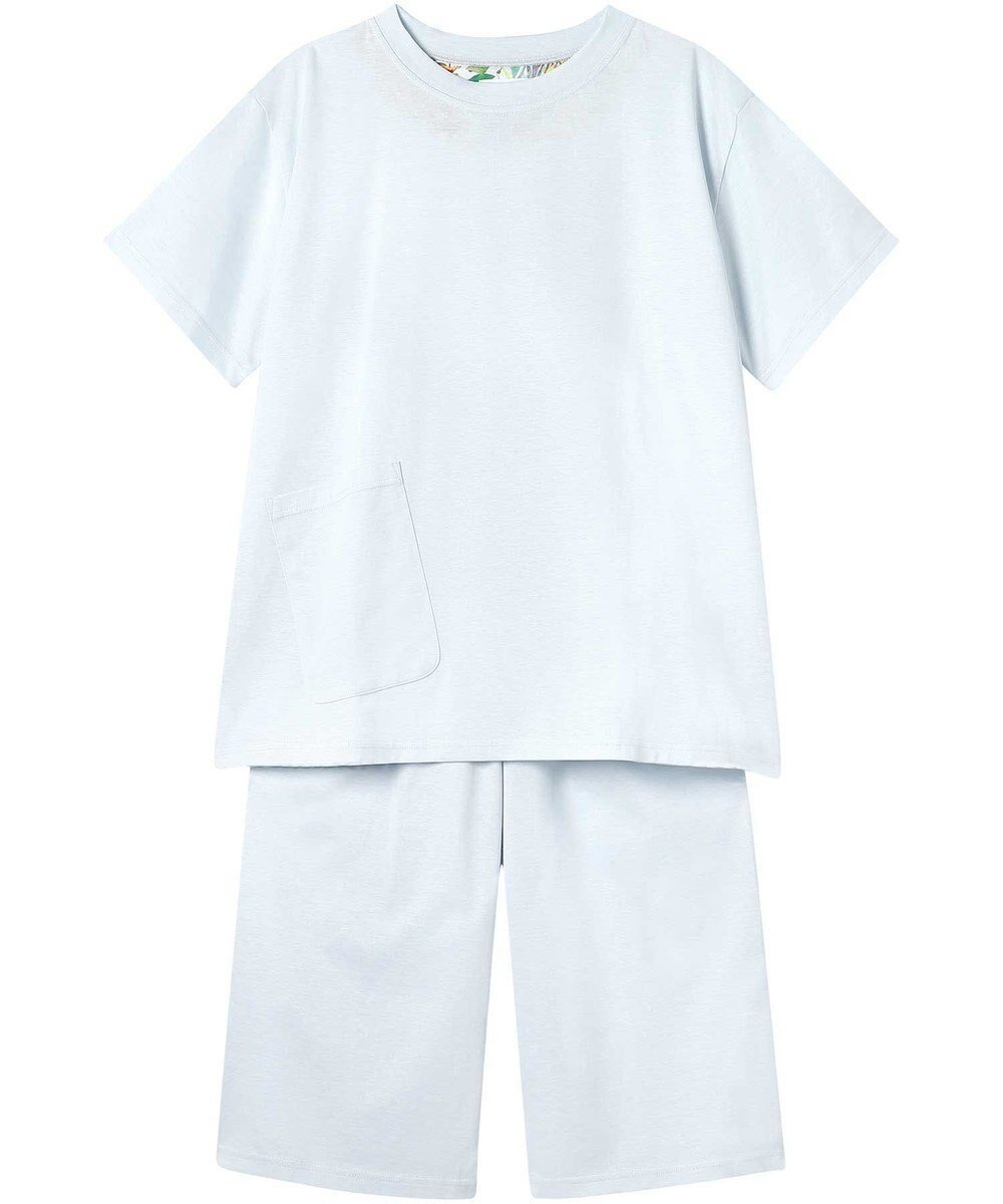 【ウンナナクール/une nana cool】の【綿100%】シルケット天竺半袖パジャマ MADE WITH LIBERTY FABRIC インテリア・キッズ・メンズ・レディースファッション・服の通販 founy(ファニー) 　ファッション　Fashion　レディースファッション　Fashion for Women　トップス・カットソー　Cut & Sew Tops　シルケット　Silket, Silky Cotton　パジャマ　Pajamas, Sleepwear　プリント　Print, Printed Pattern　ボトム　Bottoms, Lower Wear　ポケット　Pocket, Pocket Detail　半袖　Short Sleeve, Half Sleeve　おすすめ　Recommended / Our Picks　SX|ID: prp329100004541973 ipo3291000000032091140