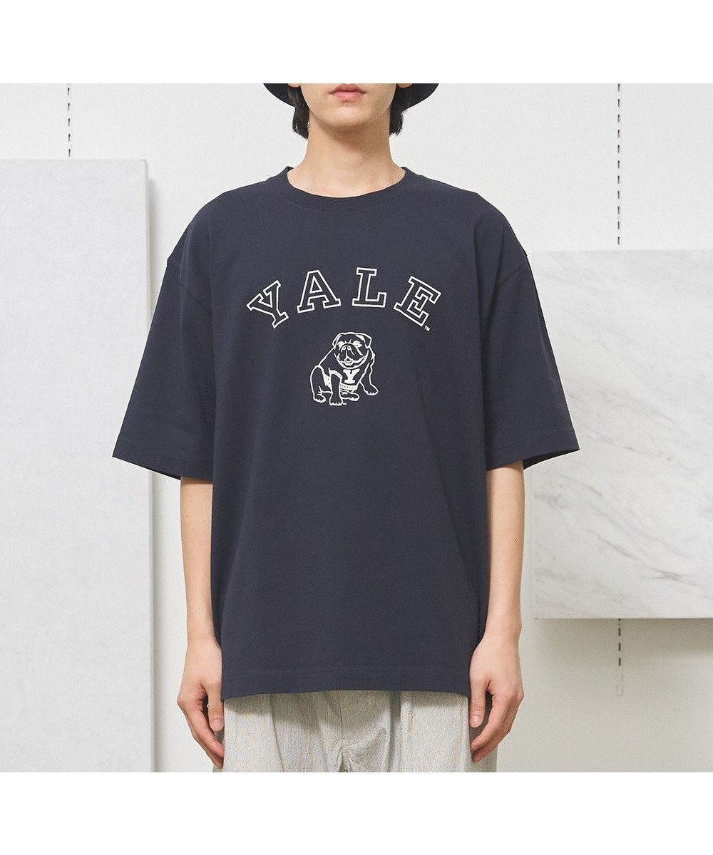 【ジェイプレスヨークストリート/J.PRESS YORK STREET】の【UNISEX】YALEブルドックプリント Tシャツ インテリア・キッズ・メンズ・レディースファッション・服の通販 founy(ファニー) 　ファッション　Fashion　レディースファッション　Ladies' Fashion Online　トップス・カットソー　Tops/Tshirt　シャツ/ブラウス　Shirts/Blouses　ロング / Tシャツ　T-Shirts　カットソー　Cut and Sewn　アメリカン　American　インナー　Inner　春　Spring　カットソー　Cut And Sew　コラボ　Collaboration　人気　Popularity　プリント　Print　ユニセックス　Unisex　S/S・春夏　Ss・Spring/Summer　おすすめ　Recommend　夏　Summer　ネイビー系|ID: prp329100004541975 ipo3291000000032660477