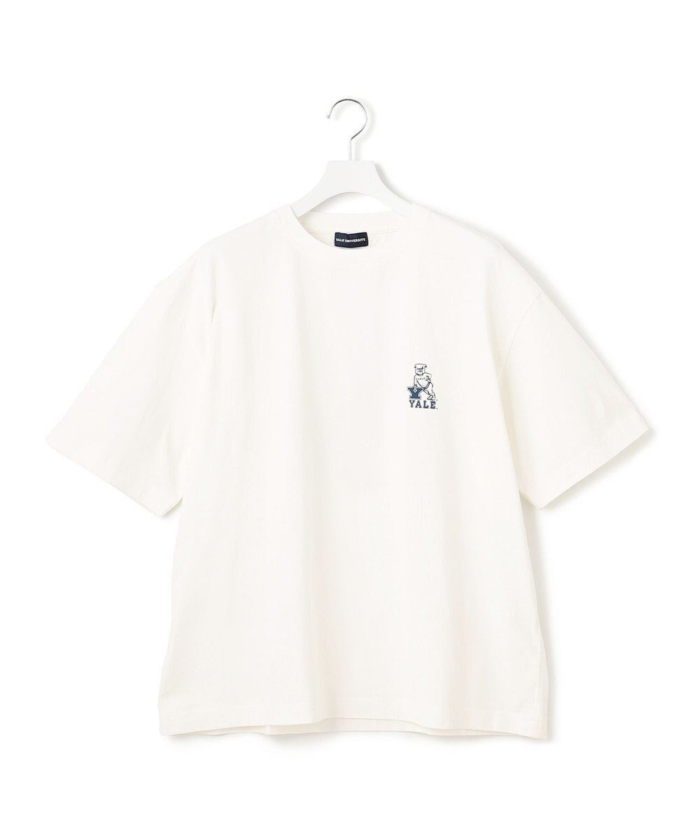 【ジェイプレスヨークストリート/J.PRESS YORK STREET】の【UNISEX】YALEバックプリント Tシャツ インテリア・キッズ・メンズ・レディースファッション・服の通販 founy(ファニー) 　ファッション　Fashion　レディースファッション　Ladies' Fashion Online　トップス・カットソー　Tops/Tshirt　シャツ/ブラウス　Shirts/Blouses　ロング / Tシャツ　T-Shirts　カットソー　Cut and Sewn　アメリカン　American　春　Spring　カットソー　Cut And Sew　コラボ　Collaboration　人気　Popularity　フロント　Front　プリント　Print　ユニセックス　Unisex　ワンポイント　One Point　S/S・春夏　Ss・Spring/Summer　夏　Summer　ホワイト系|ID: prp329100004541978 ipo3291000000032660499