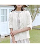 【ティアクラッセ/Tiaclasse】の【洗える】ノーカラーシアーシャツ オフホワイト|ID: prp329100004541994 ipo3291000000032091265