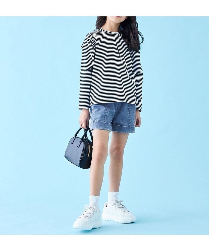【アンフィーロ/UNFILO / KIDS】の【110-150cm】デニムショートパンツ インテリア・キッズ・メンズ・レディースファッション・服の通販 founy(ファニー) https://founy.com/ ファッション Fashion キッズファッション KIDS ボトムス Bottoms/Kids ストレッチ Stretch センター Center デニム Denim 洗える Washable A/W・秋冬 Aw・Autumn/Winter・Fw・Fall-Winter |ID: prp329100004542763 ipo3291000000032100599