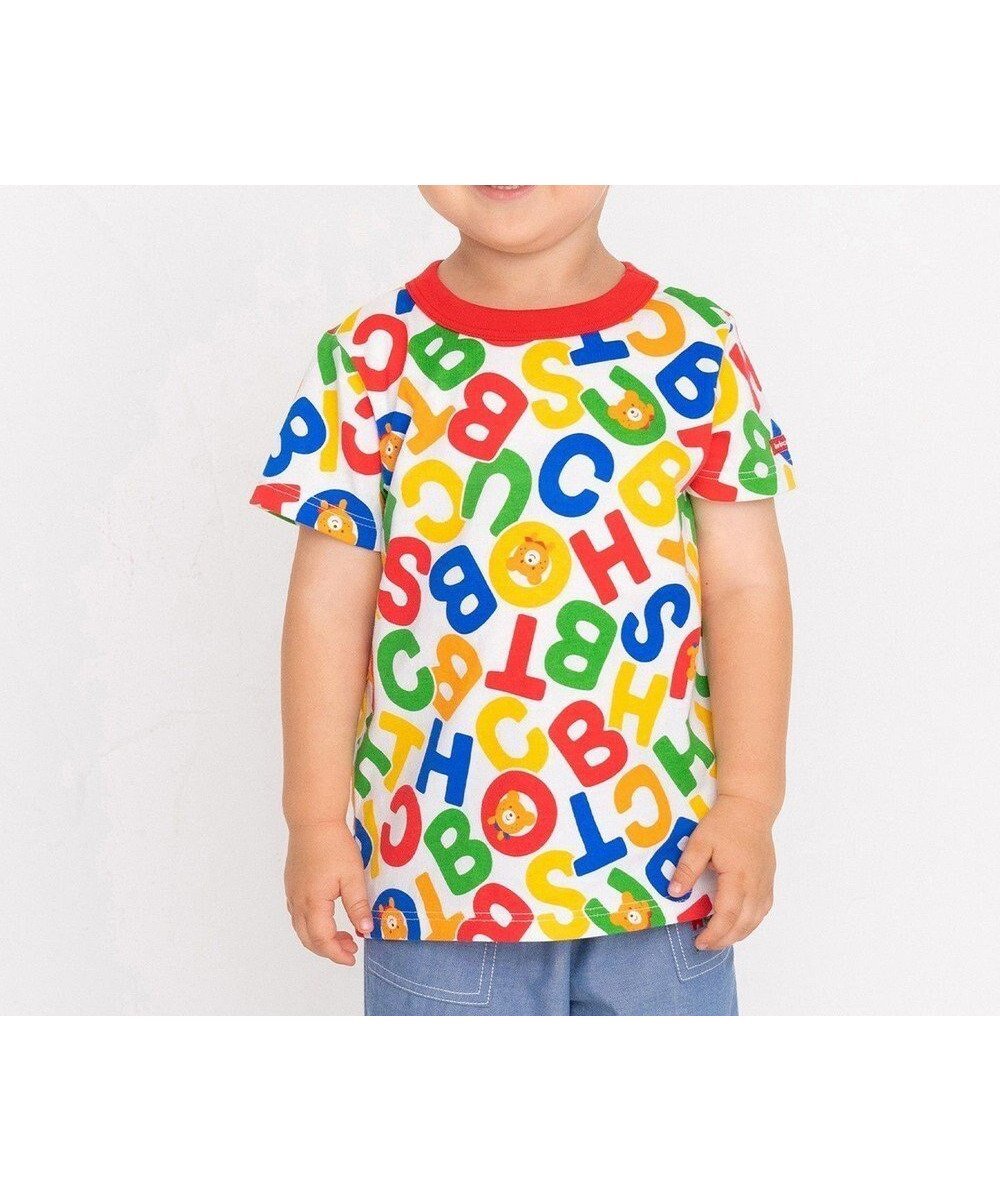 【ミキハウスホットビスケッツ/MIKI HOUSE HOT BISCUITS / KIDS】の【70-120cm】 ビーンズ総柄半袖Tシャツ インテリア・キッズ・メンズ・レディースファッション・服の通販 founy(ファニー) 　ファッション　Fashion　キッズファッション　KIDS　トップス・カットソー　Tops/Tees/Kids　インナー　Inner　カットソー　Cut And Sew　カラフル　Colorful　ショート　Short　デニム　Denim　ベビー　Baby　半袖　Short Sleeve　吸水　Water Absorption　夏　Summer　春　Spring　S/S・春夏　Ss・Spring/Summer　マルチカラー|ID: prp329100004542788 ipo3291000000032100685