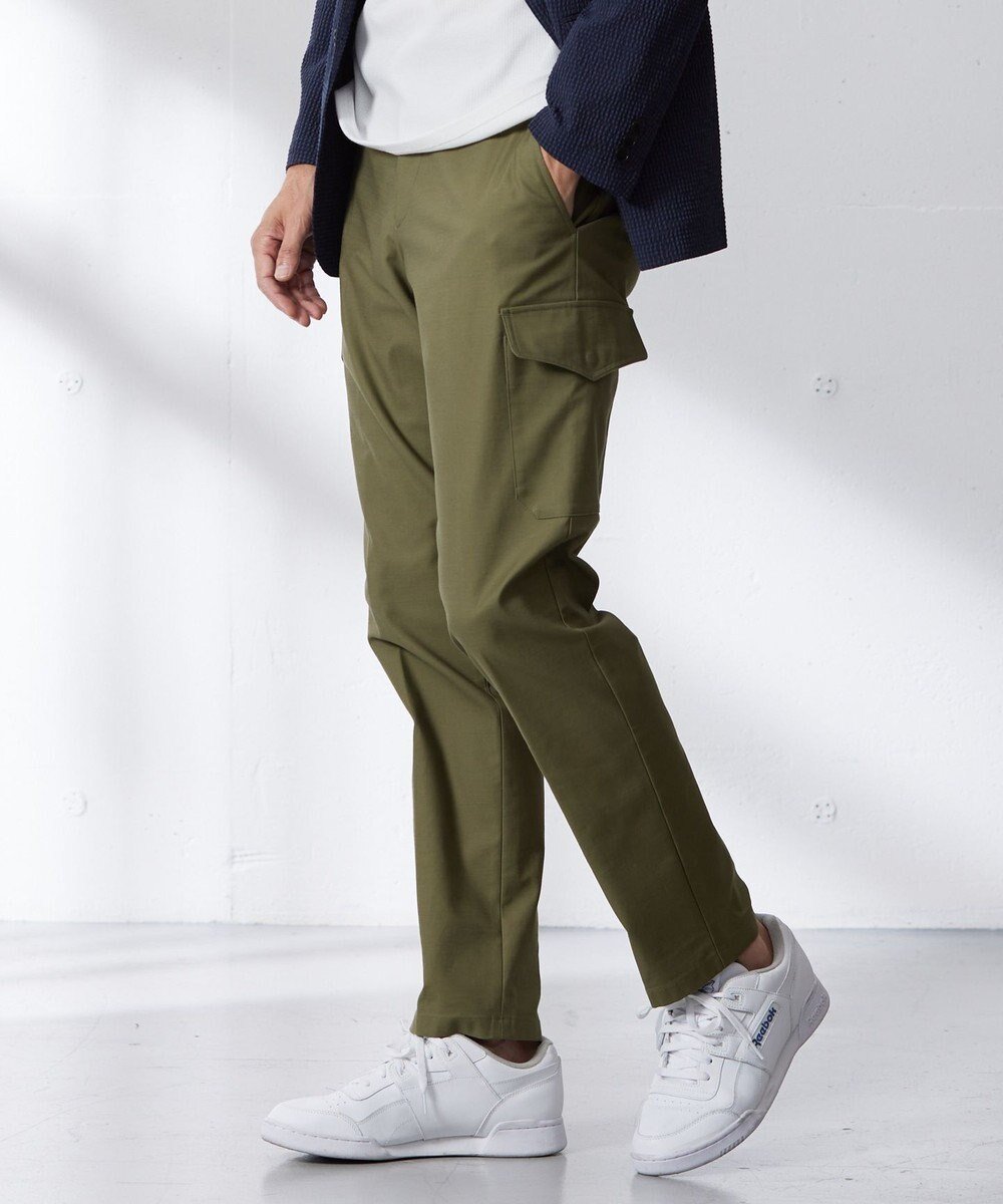 【ジェイ プレス/J.PRESS / MEN】のバックサテンストレッチカーゴパンツ インテリア・キッズ・メンズ・レディースファッション・服の通販 founy(ファニー) 　ファッション　Fashion　メンズファッション　MEN　ボトムス　Bottoms/Men　春　Spring　カーゴパンツ　Cargo Pants　ジャケット　Jacket　ストレッチ　Stretch　スラックス　Slacks　スリム　Slim　フラップ　Flap　ベーシック　Basic　ポケット　Pocket　ミリタリー　Military　S/S・春夏　Ss・Spring/Summer　夏　Summer　グリーン系|ID: prp329100004542790 ipo3291000000032100691