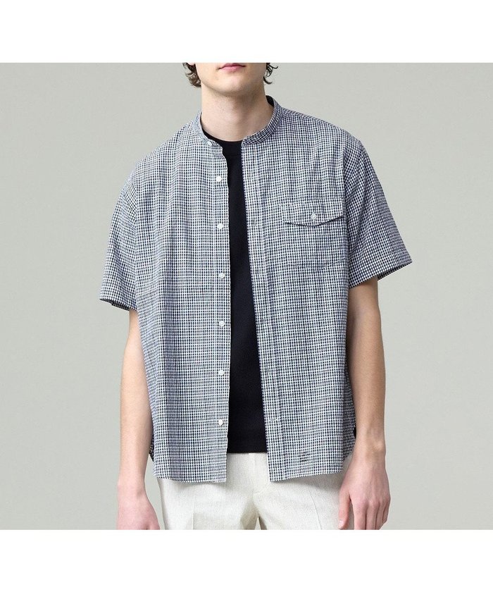 【ジェイ プレス/J.PRESS / MEN】の【吸水速乾 / 接触冷感 / 高通気性 / ウォッシャブル】【AERO WAVE SUCKER】バンドカラーチェック シャツ インテリア・キッズ・メンズ・レディースファッション・服の通販 founy(ファニー) https://founy.com/ ファッション Fashion メンズファッション MEN トップス・カットソー Tops/Tshirt/Men シャツ Shirts インナー Inner ウォッシャブル Washable エアリー Airy 春 Spring 吸水 Water Absorption シンプル Simple チェック Check ドレス Dress バランス Balance プリント Print ベーシック Basic 羽織 Haori メンズ Mens ランダム Random S/S・春夏 Ss・Spring/Summer NEW・新作・新着・新入荷 New Arrivals 夏 Summer |ID: prp329100004542793 ipo3291000000032100703