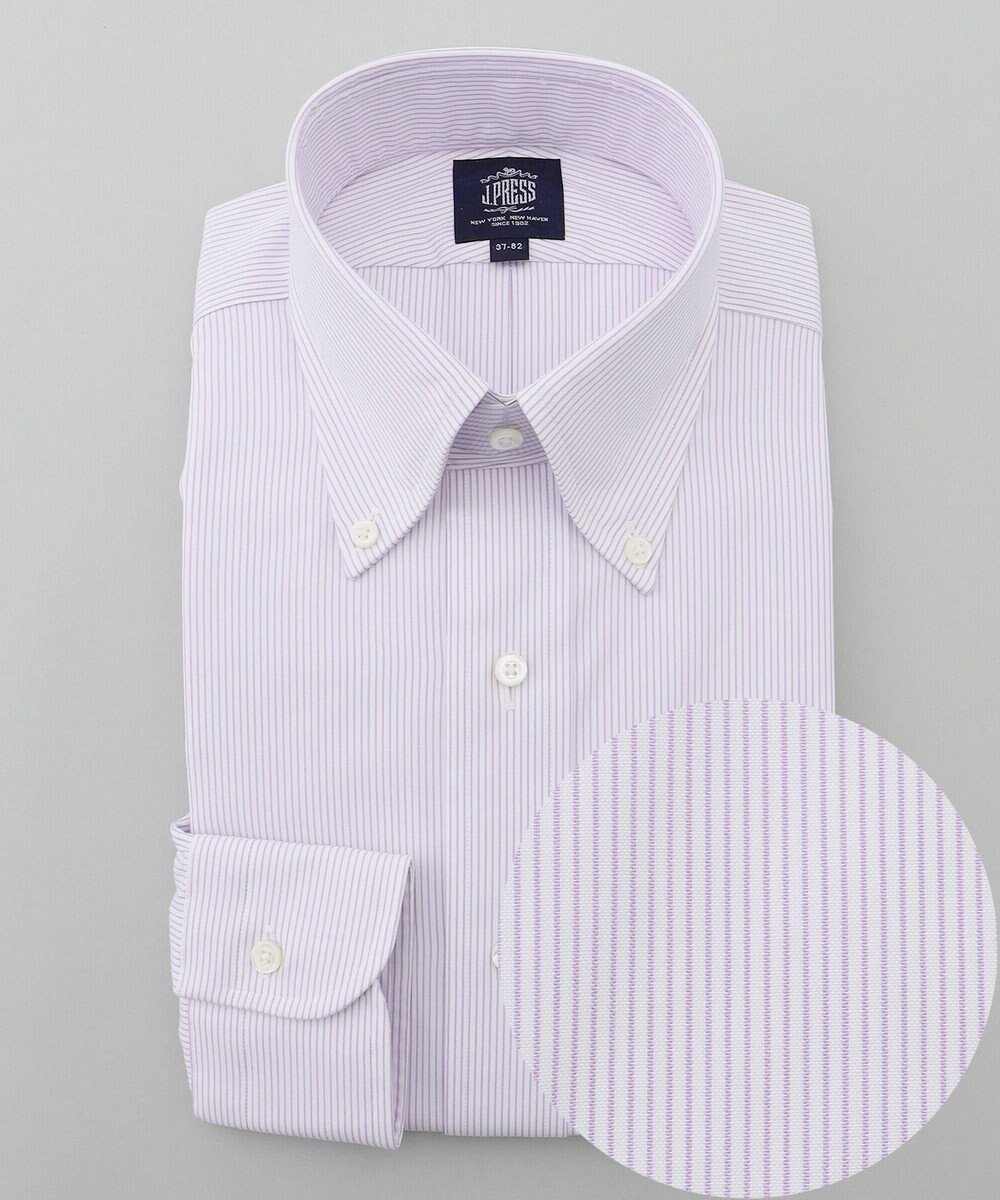 【ジェイ プレス/J.PRESS / MEN】の【PREMIUM PLEATS / 形態安定】マイクロストライプ ドレスシャツ / B.D. インテリア・キッズ・メンズ・レディースファッション・服の通販 founy(ファニー) 　ファッション　Fashion　メンズファッション　MEN　トップス・カットソー　Tops/Tshirt/Men　シャツ　Shirts　春　Spring　カフス　Cuffs　ストライプ　Stripe　スーピマ　Supima　ドレス　Dress　プリーツ　Pleats　プレミアム　Premium　メンズ　Mens　S/S・春夏　Ss・Spring/Summer　夏　Summer　ビジネス 仕事 通勤　Business　ライラック系1|ID: prp329100004542801 ipo3291000000032100733