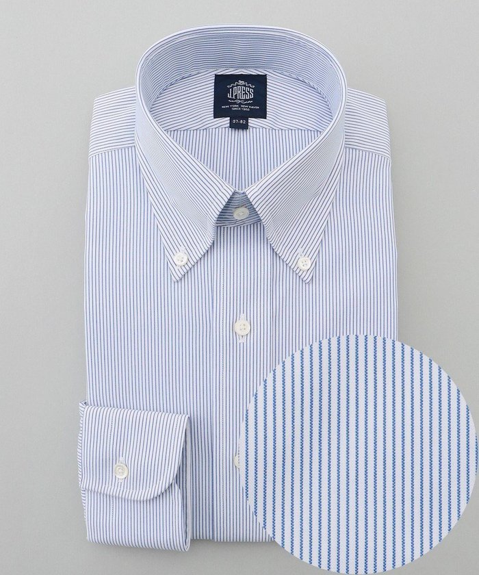 【ジェイ プレス/J.PRESS / MEN】の【PREMIUM PLEATS / 形態安定】マイクロストライプ ドレスシャツ / B.D. インテリア・キッズ・メンズ・レディースファッション・服の通販 founy(ファニー) https://founy.com/ ファッション Fashion メンズファッション Fashion for Men トップス・カットソー Cut & Sew Tops メンズシャツ Shirts 春 Spring カフス Cuff Design ストライプ Stripe, Striped Pattern スーピマ Supima, Premium Cotton ドレス Dress, One-Piece 定番 Standard, Basic Item なめらか Smooth, Silky Texture プリーツ Pleats, Pleated プレミアム Premium, High-End メンズ Men's, Menswear S/S・春夏 SS, Spring/Summer, Warm Season 夏 Summer ビジネス 仕事 通勤 Business / Work / Commuting |ID: prp329100004542801 ipo3291000000034269233