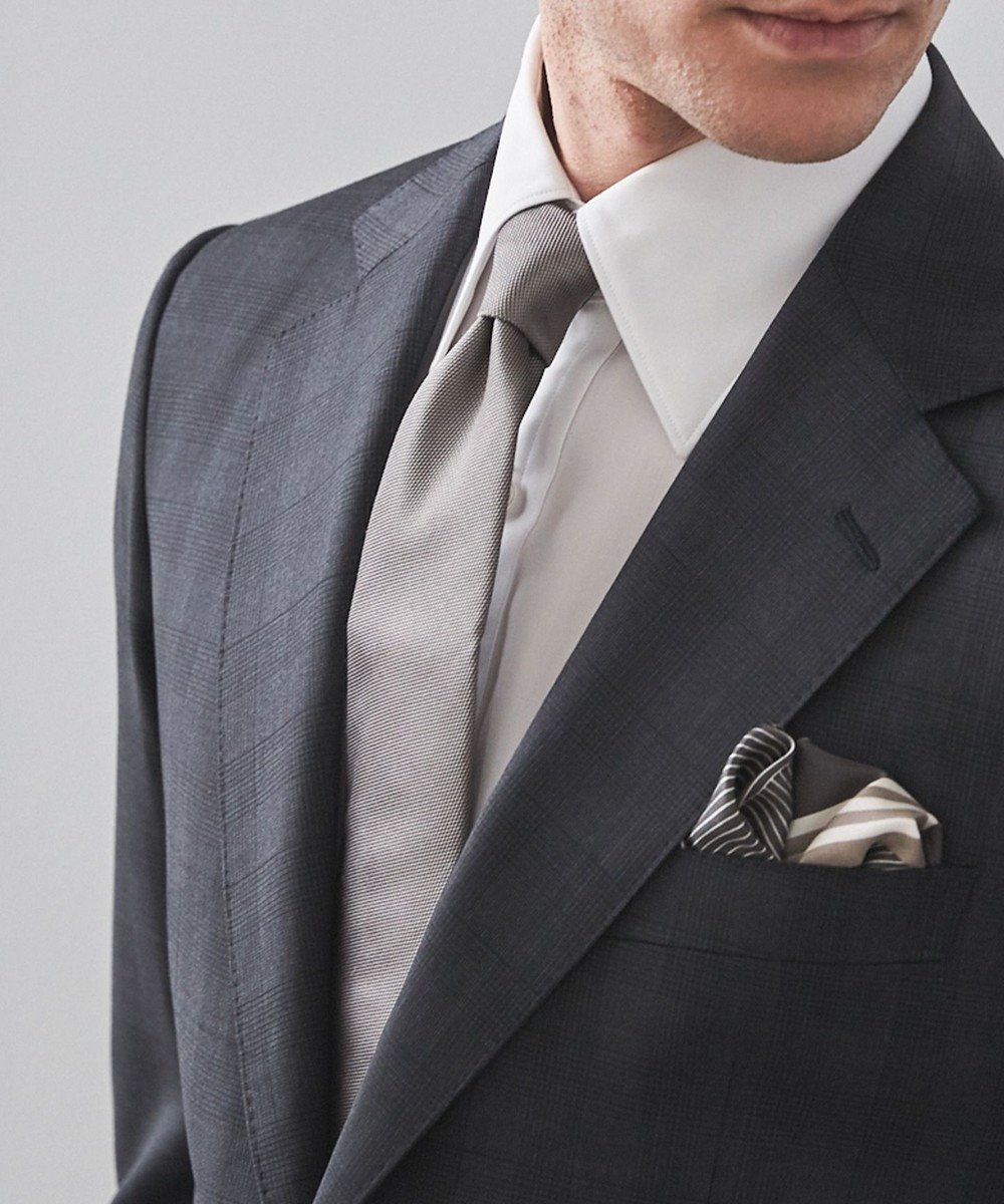 【五大陸/gotairiku / MEN】の定番/GOTAIRIKU別注【日本製】シルク ネクタイ_無地 インテリア・キッズ・メンズ・レディースファッション・服の通販 founy(ファニー) 　ファッション　Fashion　メンズファッション　Fashion for Men　シルク　Silk, 100% Silk　シンプル　Simple, Minimal　スーツ　Suit, Formalwear　定番　Standard, Basic Item　別注　Limited Edition, Custom Order　モダン　Modern, Contemporary　無地　Plain, Solid Color　日本製　Made In Japan　ライトグレー系|ID: prp329100004542802 ipo3291000000036082728