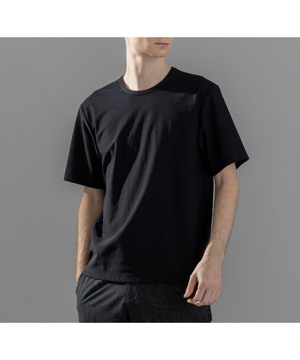 【ジョゼフ オム/JOSEPH HOMME / MEN】の新色追加 新素材【洗える/抜群の通気性/360度ストレッチ/吸湿性】エアトールストレッチ クルーネックTシャツ インテリア・キッズ・メンズ・レディースファッション・服の通販 founy(ファニー) 　ファッション　Fashion　メンズファッション　Men's Style Online　トップス・カットソー　Tops/Tshirt/Men　シャツ　Shirts　カットソー　Cut And Sew　シンプル　Simple　ストレッチ　Stretch　メッシュ　Mesh　リラックス　Relax　夏　Summer　春　Spring　S/S・春夏　Ss・Spring/Summer　洗える　Washable　ブラック系|ID: prp329100004542811 ipo3291000000032499946