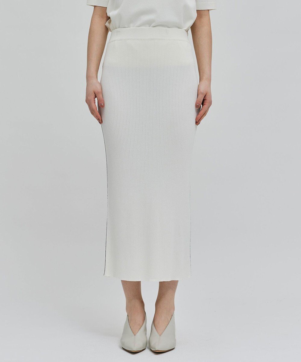 【ベイジ,/BEIGE,】の【洗える】LAURA / Iラインリブスカート インテリア・キッズ・メンズ・レディースファッション・服の通販 founy(ファニー) 　ファッション　Fashion　レディースファッション　Fashion for Women　スカート　Skirts　おすすめ　Recommended / Our Picks　フィット　Fit, Slim Fit　エレガント 上品　Elegant　ビジネス 仕事 通勤　Business / Work / Commuting　夏　Summer　定番　Standard, Basic Item　S/S・春夏　SS, Spring/Summer, Warm Season　洗える　Machine Washable　秋　Autumn　A/W・秋冬　Autumn/Winter　Ecru×Black|ID: prp329100004542815 ipo3291000000034745588