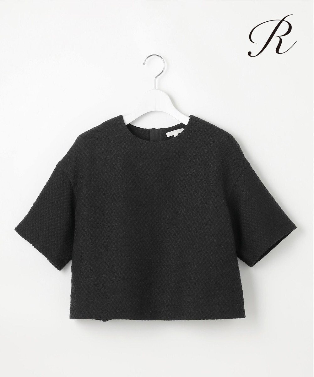 【23区/NIJYUSANKU】の【R(アール)】ジャカード ブラウス インテリア・キッズ・メンズ・レディースファッション・服の通販 founy(ファニー) 　ファッション　Fashion　レディースファッション　WOMEN　トップス・カットソー　Tops/Tshirt　シャツ/ブラウス　Shirts/Blouses　春　Spring　シンプル　Simple　ジャカード　Jacquard　セットアップ　Set Up　人気　Popularity　半袖　Short Sleeve　S/S・春夏　Ss・Spring/Summer　おすすめ　Recommend　夏　Summer　2025年　2025　2025春夏・S/S　Ss,Spring/Summer,2025　ブラック系|ID: prp329100004542821 ipo3291000000032100892