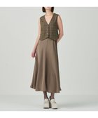 【グレース コンチネンタル/GRACE CONTINENTAL】のサテンコンビジレワンピース ブラウン|ID: prp329100004542828 ipo3291000000033569834