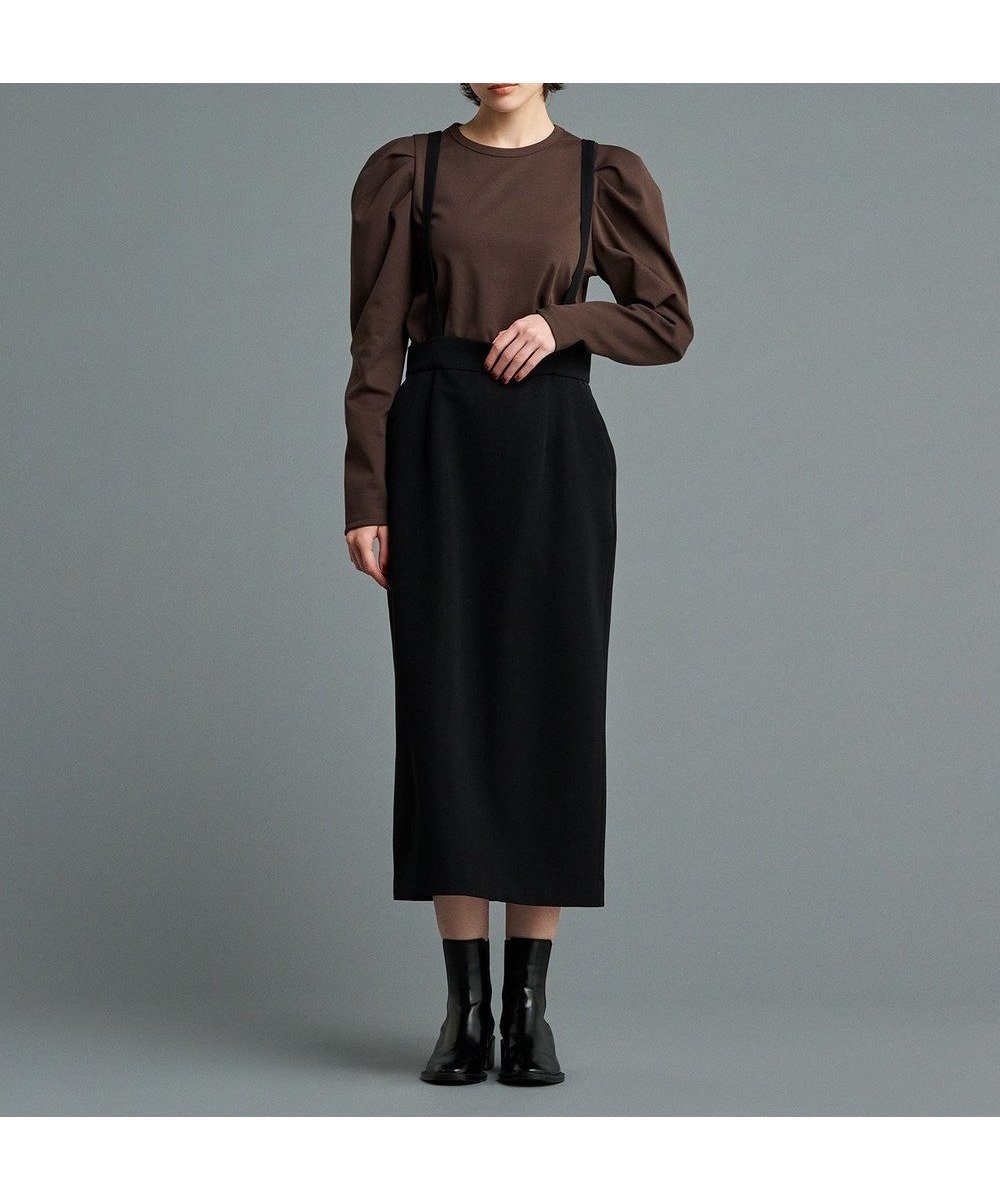 【アンクレイヴ/uncrave】の【防しわ・UVカット・洗濯機洗い可】バルキーツイル スカート(サスペンダー付き)(uncrave STANDARD) インテリア・キッズ・メンズ・レディースファッション・服の通販 founy(ファニー) 　ファッション　Fashion　レディースファッション　Fashion for Women　スカート　Skirts　洗える　Machine Washable　サスペンダー　Suspenders, Braces　シューズ　Shoes, Footwear　ショート　Short, Short Length　ジャケット　Jacket, Outerwear　ストレッチ　Stretch, Stretchy Fabric　セットアップ　Set-Up, Coordinated Outfit　雑誌　Magazine, Fashion Magazine　タイトスカート　Pencil Skirt, Tight Skirt　バランス　Balance, Style Balance　ペンシル　Pencil, Pencil Skirt　ワイド　Wide, Wide Fit　冬　Winter / This Winter　A/W・秋冬　Autumn/Winter　ビジネス 仕事 通勤　Business / Work / Commuting　ブラック|ID: prp329100004542881 ipo3291000000033604914