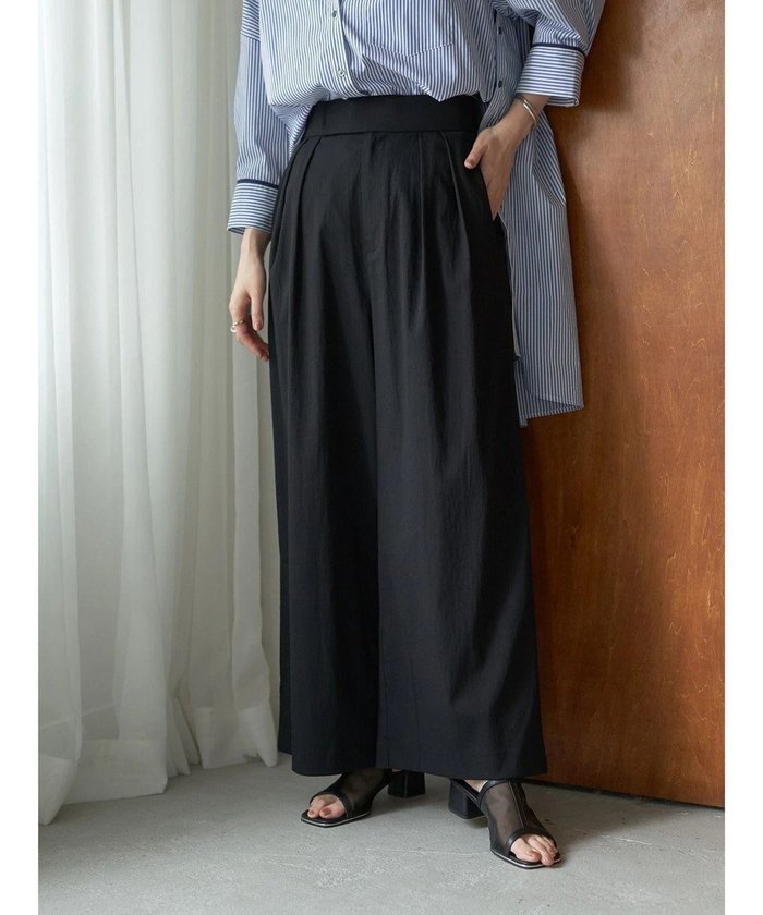 【イェッカ ヴェッカ/YECCA VECCA】のドライタッチストレッチタックパンツ インテリア・キッズ・メンズ・レディースファッション・服の通販 founy(ファニー) https://founy.com/ ファッション Fashion レディースファッション WOMEN パンツ Pants ストレッチ Stretch フェイク Fake ポケット Pocket エレガント 上品 Elegant 夏 Summer 春 Spring S/S・春夏 Ss・Spring/Summer |ID: prp329100004542887 ipo3291000000032101309