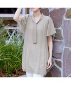 【ティアクラッセ/Tiaclasse】の【洗える】マジョリカプリーツシフォンチュニックブラウス グレージュ|ID: prp329100004542893 ipo3291000000032766443