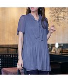 【ティアクラッセ/Tiaclasse】の【洗える】マジョリカプリーツシフォンチュニックブラウス ブルー|ID: prp329100004542893 ipo3291000000032766445
