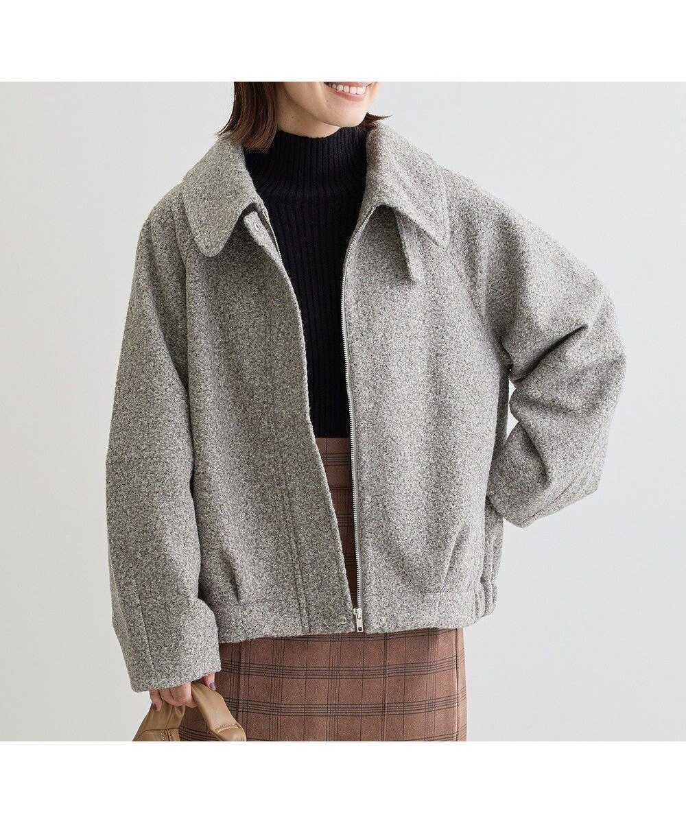 【グリーンパークス/Green Parks】の2WAYカラーコクーンブルゾン インテリア・キッズ・メンズ・レディースファッション・服の通販 founy(ファニー) 　ファッション　Fashion　レディースファッション　WOMEN　アウター　Coat Outerwear　ジャケット　Jackets　ブルゾン　Blouson/Jackets　おすすめ　Recommend　ジャケット　Jacket　スタンド　Stand　ブルゾン　Blouson　ポケット　Pocket　冬　Winter　A/W・秋冬　Aw・Autumn/Winter・Fw・Fall-Winter　Gray Mixture|ID: prp329100004542913 ipo3291000000032101501