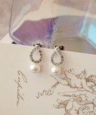 【ティアクラッセ/Tiaclasse】の【金属アレルギー対応】ドロップ+パールピアス シルバー|ID: prp329100004542920 ipo3291000000033659183