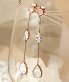 【ティアクラッセ/Tiaclasse】の【金属アレルギー対応】 カラードロップロングピアス ピンクゴールド|ID: prp329100004542923 ipo3291000000032733548