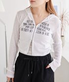 【ウィゴー/WEGO】のグラフィックシアーリブパーカー ホワイト|ID: prp329100004542940 ipo3291000000032101627