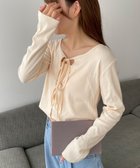 【ウィゴー/WEGO】のキャミセットリボンカーディガン ホワイトアイボリー|ID: prp329100004542943 ipo3291000000032101638