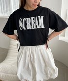 【ウィゴー/WEGO】のロゴレースドロストショートT ブラック|ID: prp329100004542946 ipo3291000000032101648