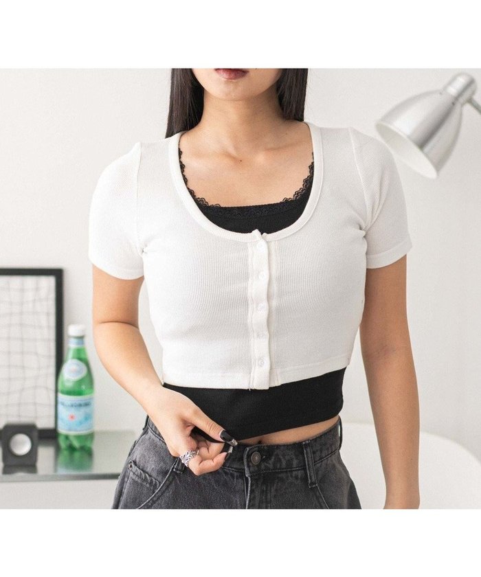 【ウィゴー/WEGO】のレースキャミレイヤード風ちびT インテリア・キッズ・メンズ・レディースファッション・服の通販 founy(ファニー) https://founy.com/ ファッション Fashion レディースファッション WOMEN トップス・カットソー Tops/Tshirt キャミソール / ノースリーブ No Sleeves シャツ/ブラウス Shirts/Blouses ロング / Tシャツ T-Shirts カットソー Cut and Sewn カットソー Cut And Sew キャミ Cami スマホ Smartphone デニム Denim トレンド Trend ハーフ Half フリル Frills ミニスカート Mini Skirt レース Race 半袖 Short Sleeve 夏 Summer 定番 Standard 春 Spring S/S・春夏 Ss・Spring/Summer |ID: prp329100004542947 ipo3291000000032161405