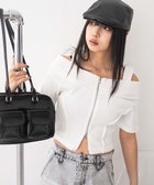【ウィゴー/WEGO】のオフショルWジップトップス ホワイト|ID: prp329100004542949 ipo3291000000032161426