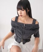 【ウィゴー/WEGO】のオフショルWジップトップス スミクロ|ID: prp329100004542949 ipo3291000000032161427
