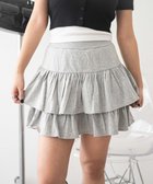 【ウィゴー/WEGO】の【ウエストゴム】カットフリルスカパン 杢グレー|ID: prp329100004542950 ipo3291000000032161431