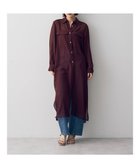【イェッカ ヴェッカ/YECCA VECCA】のシアースリットロングシャツワンピース Burgundy|ID: prp329100004542966 ipo3291000000032677800