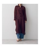 【イェッカ ヴェッカ/YECCA VECCA】のシアースリットロングシャツワンピース Burgundy|ID: prp329100004542966 ipo3291000000032767494