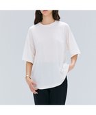 【ベイジ,/BEIGE,】の【BEIGE,ecru/WEB限定・洗える】FINE DRY TOUCH / ねじりデザインコットンオーバーサイズTシャツ White|ID: prp329100004543015 ipo3291000000032662854