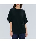 【ベイジ,/BEIGE,】の【BEIGE,ecru/WEB限定・洗える】FINE DRY TOUCH / ねじりデザインコットンオーバーサイズTシャツ Black|ID: prp329100004543015 ipo3291000000032662855