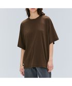 【ベイジ,/BEIGE,】の【BEIGE,ecru/WEB限定・洗える】FINE DRY TOUCH / ねじりデザインコットンオーバーサイズTシャツ Brown|ID: prp329100004543015 ipo3291000000032662856