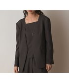 【グレース コンチネンタル/GRACE CONTINENTAL】のバックシャンノーカラージャケット チャコール|ID: prp329100004543033 ipo3291000000032102008