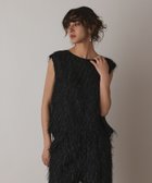 【グレース コンチネンタル/GRACE CONTINENTAL】のフリンジギャザートップ ブラック|ID: prp329100004543045 ipo3291000000032650700