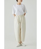 【サキュウ/caqu】の【洗える/涼しい/コットンリネン】linen barrel baker pants コットンリネンモールスキンバレルパンツ ivory|ID: prp329100004543177 ipo3291000000032103240